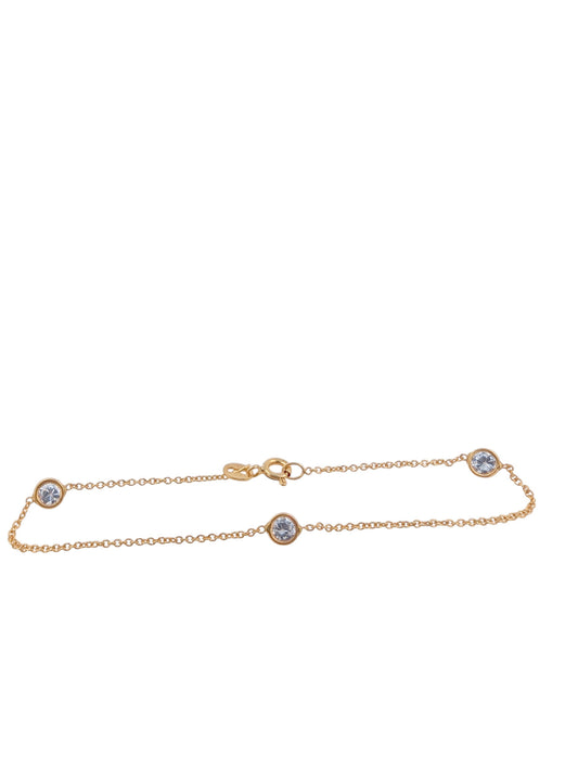 9ct Yellow Gold CZ Chain Bracelet