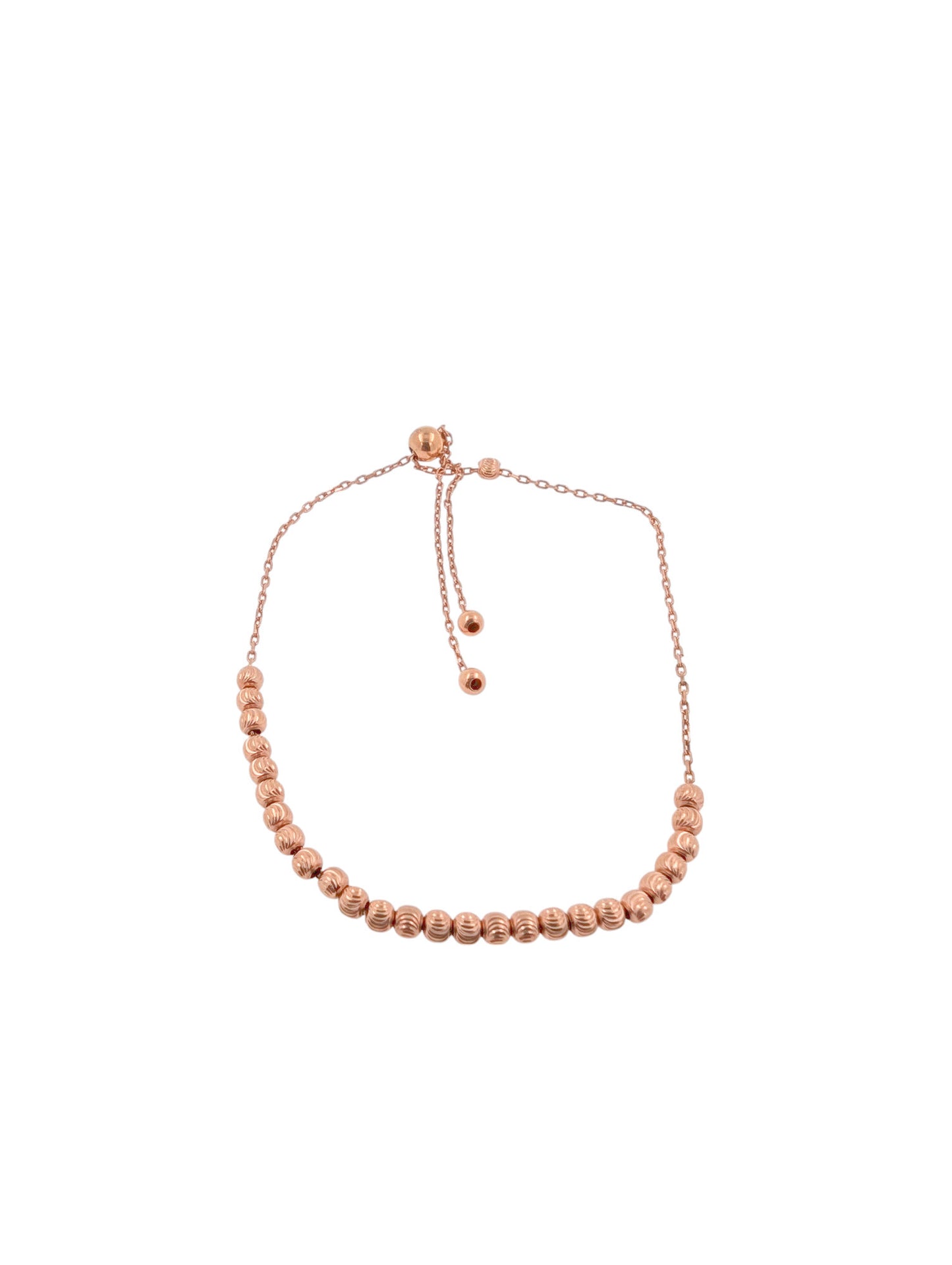 9ct Rose Gold Fine Beads Bracelet