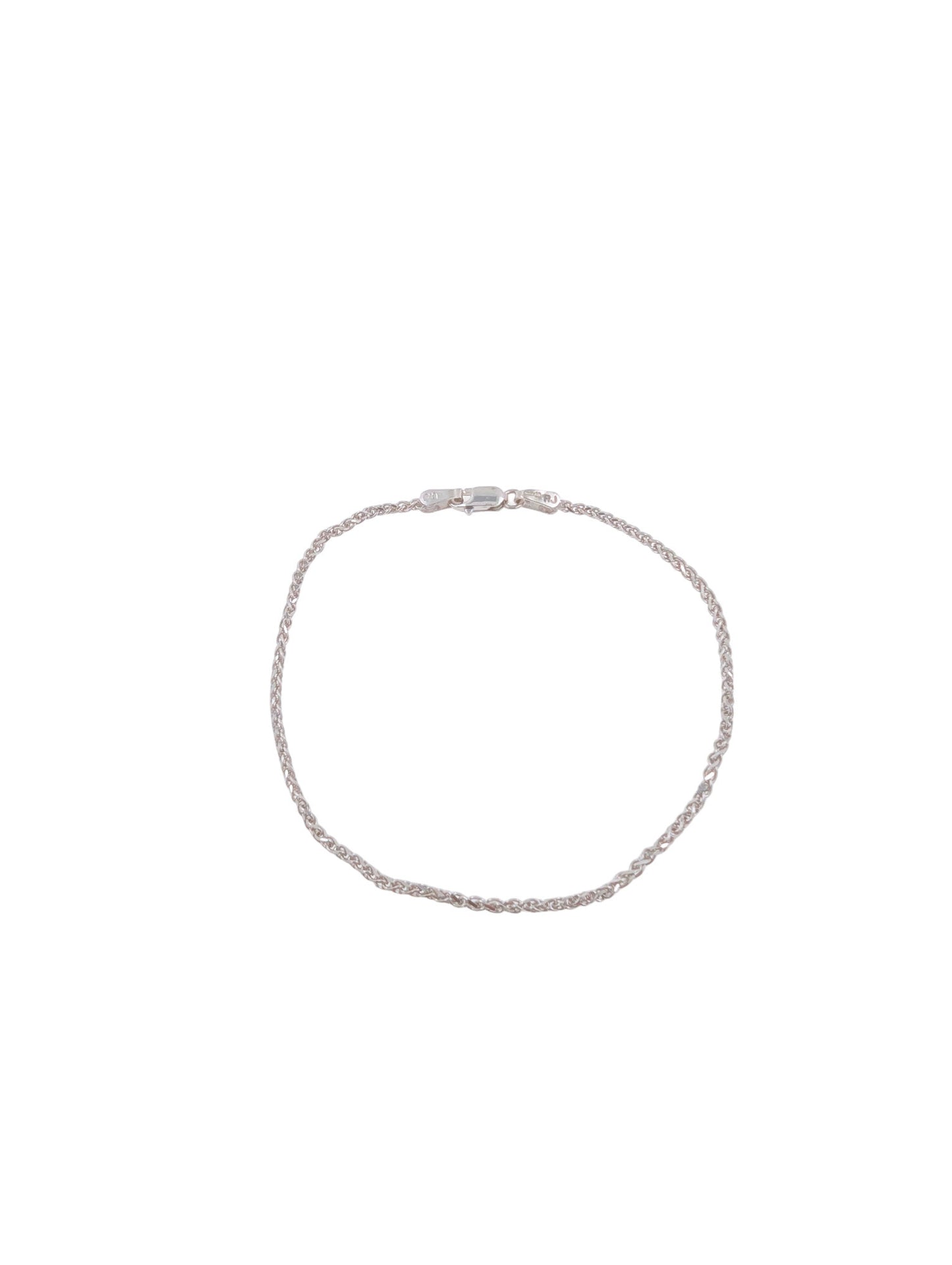 9ct White Gold Spiga Link Bracelet