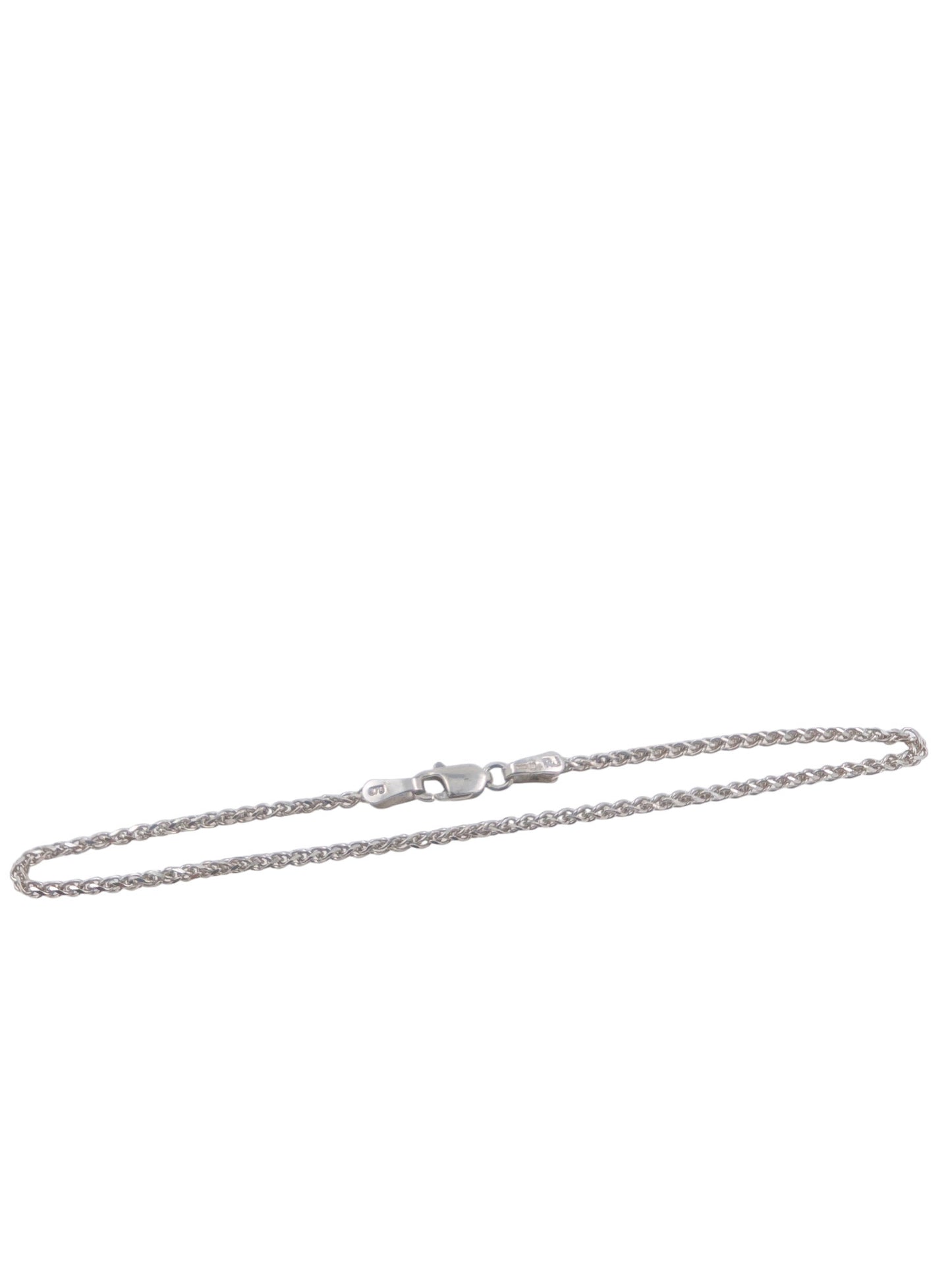 9ct White Gold Spiga Link Bracelet