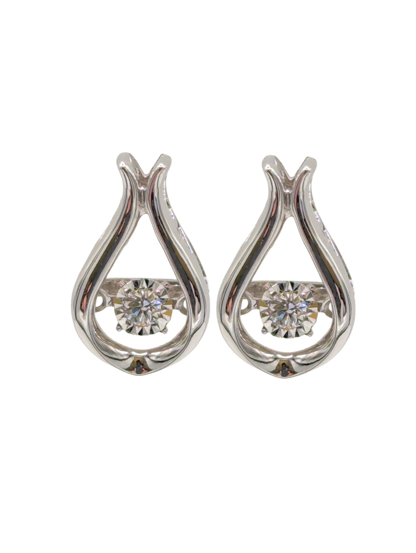 9 Carat WG Teardrop Shape Diamond Earrings