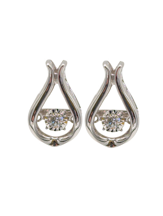 9 Carat WG Teardrop Shape Diamond Earrings