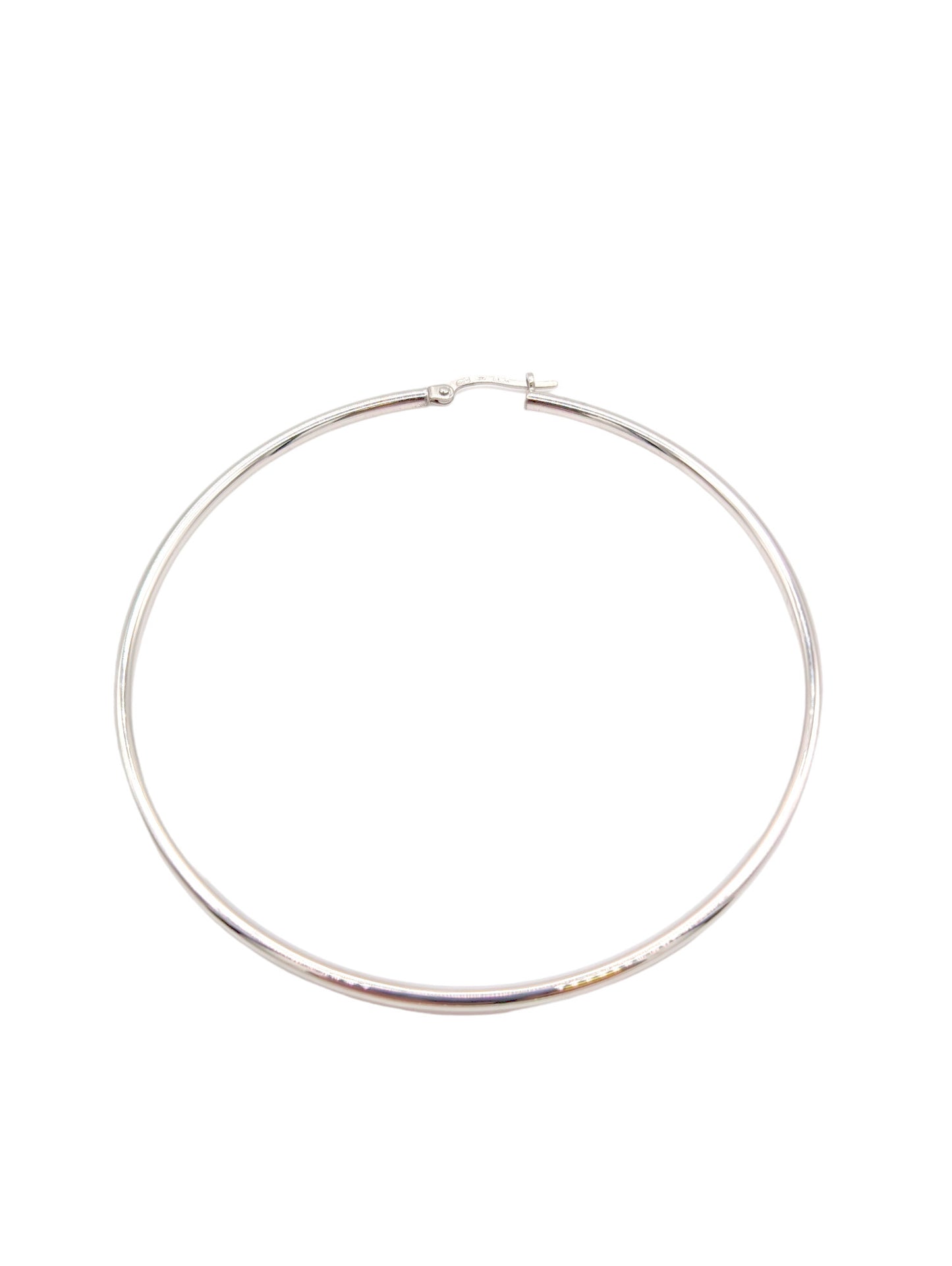 9 Carat WG 65mm Tubular Hoop Earrings