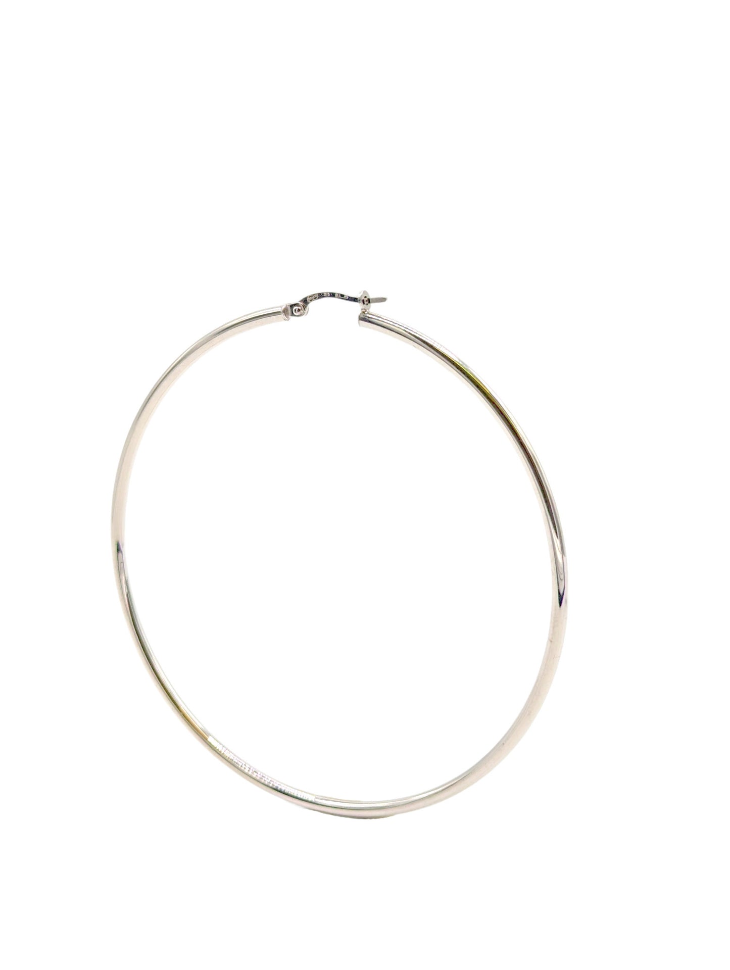 9 Carat WG 65mm Tubular Hoop Earrings