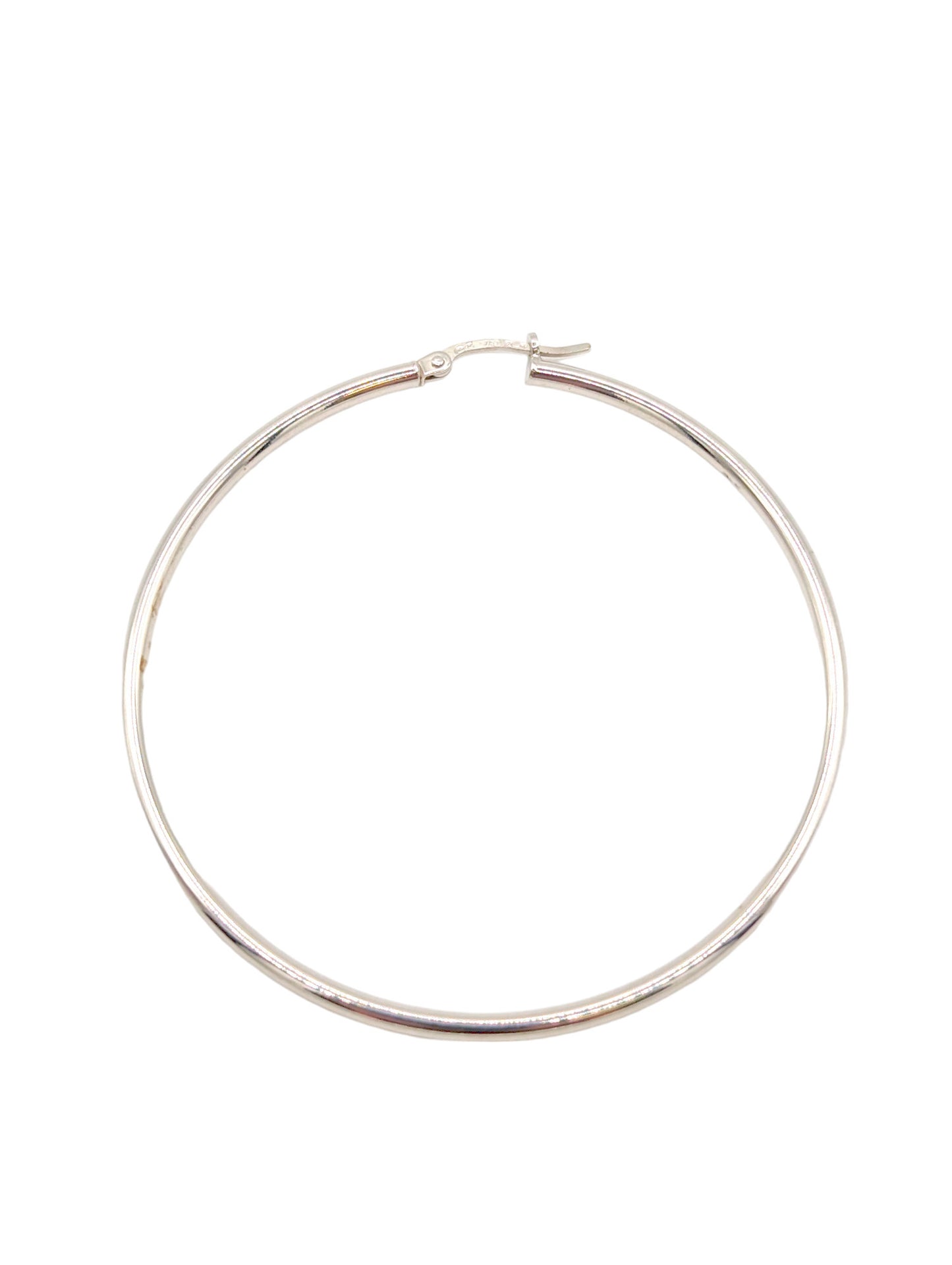 9 Carat WG 54mm Tubular Hoop Earrings