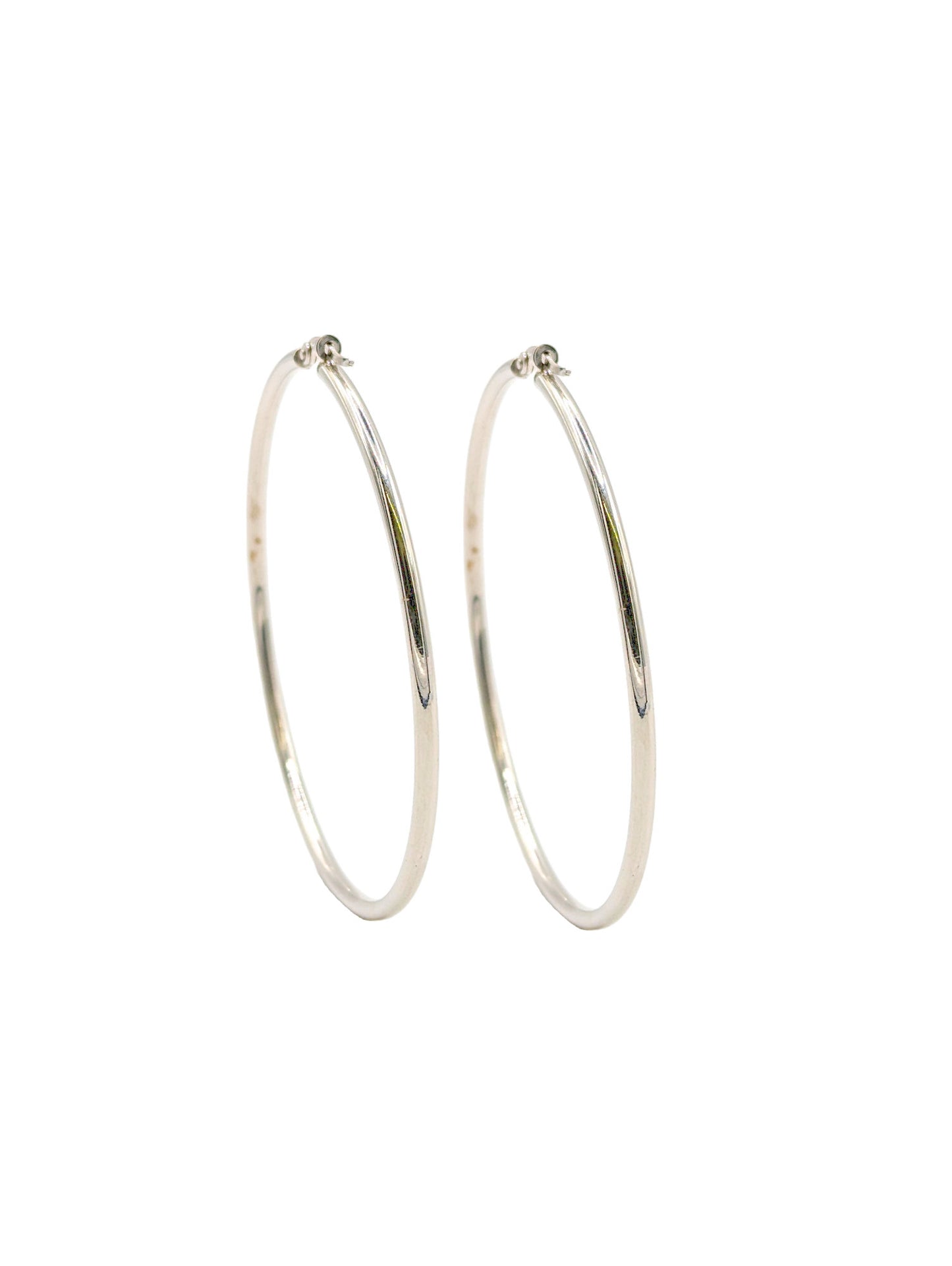 9 Carat WG 54mm Tubular Hoop Earrings