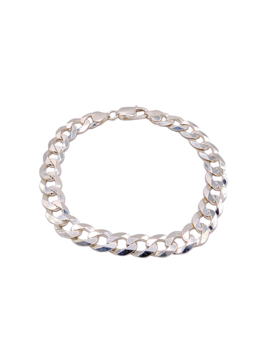 Gents Solid 925 Sterling Silver Curb Bracelet