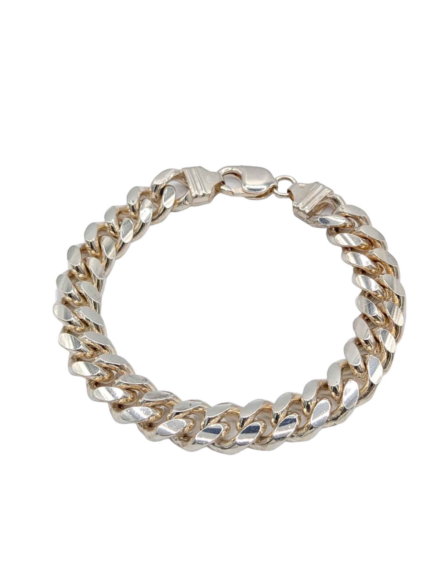 Sterling Silver Gents Solid Curb Bracelet