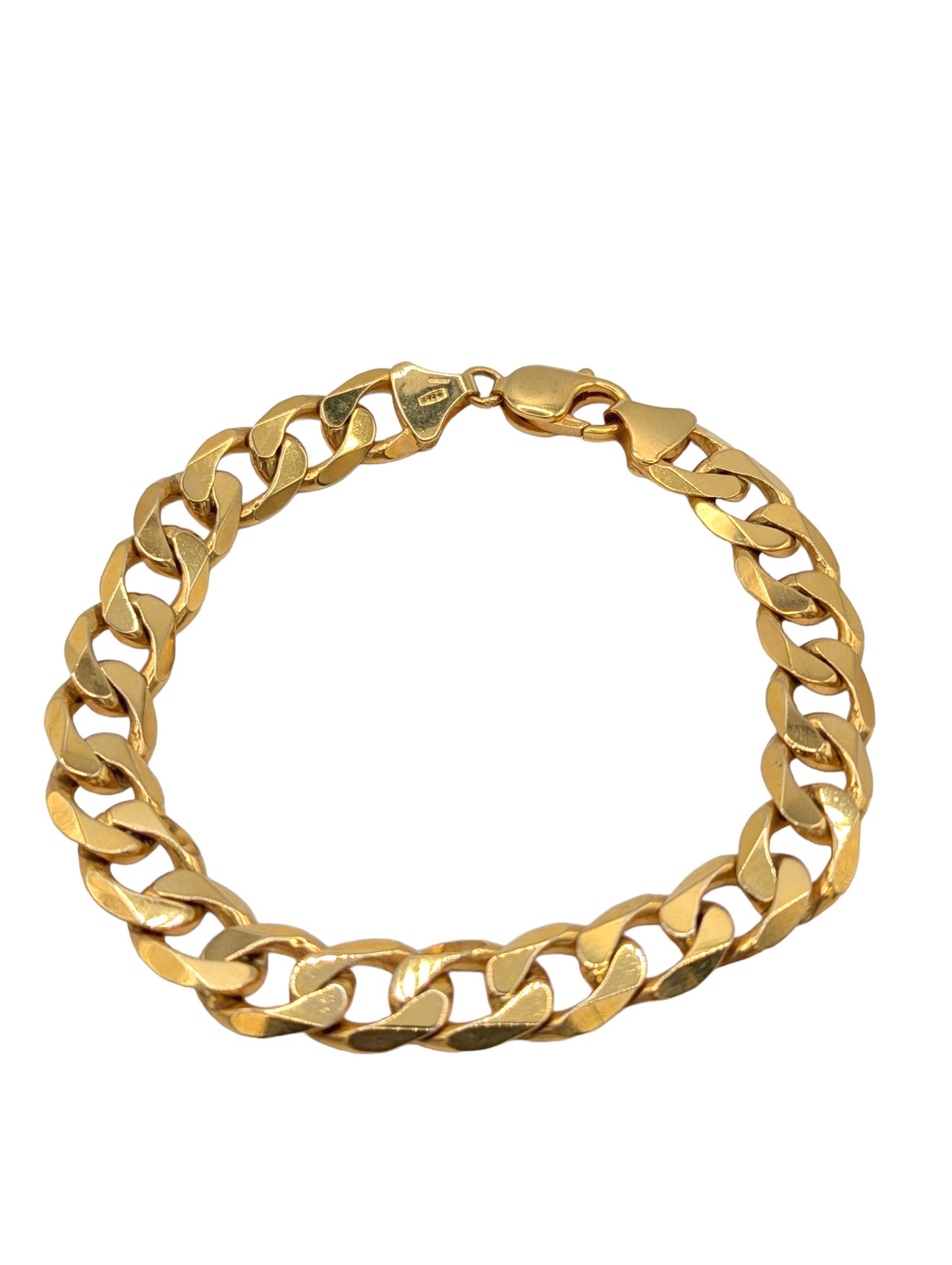 9ct Yellow Gold Heavy Curb Bracelet