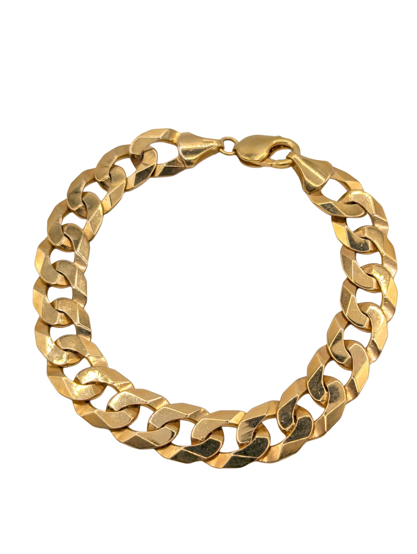 9ct Yellow Gold Heavy Curb Bracelet