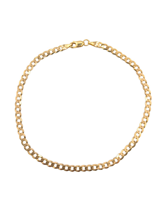 9ct Yellow Gold Gents Curb Bracelet