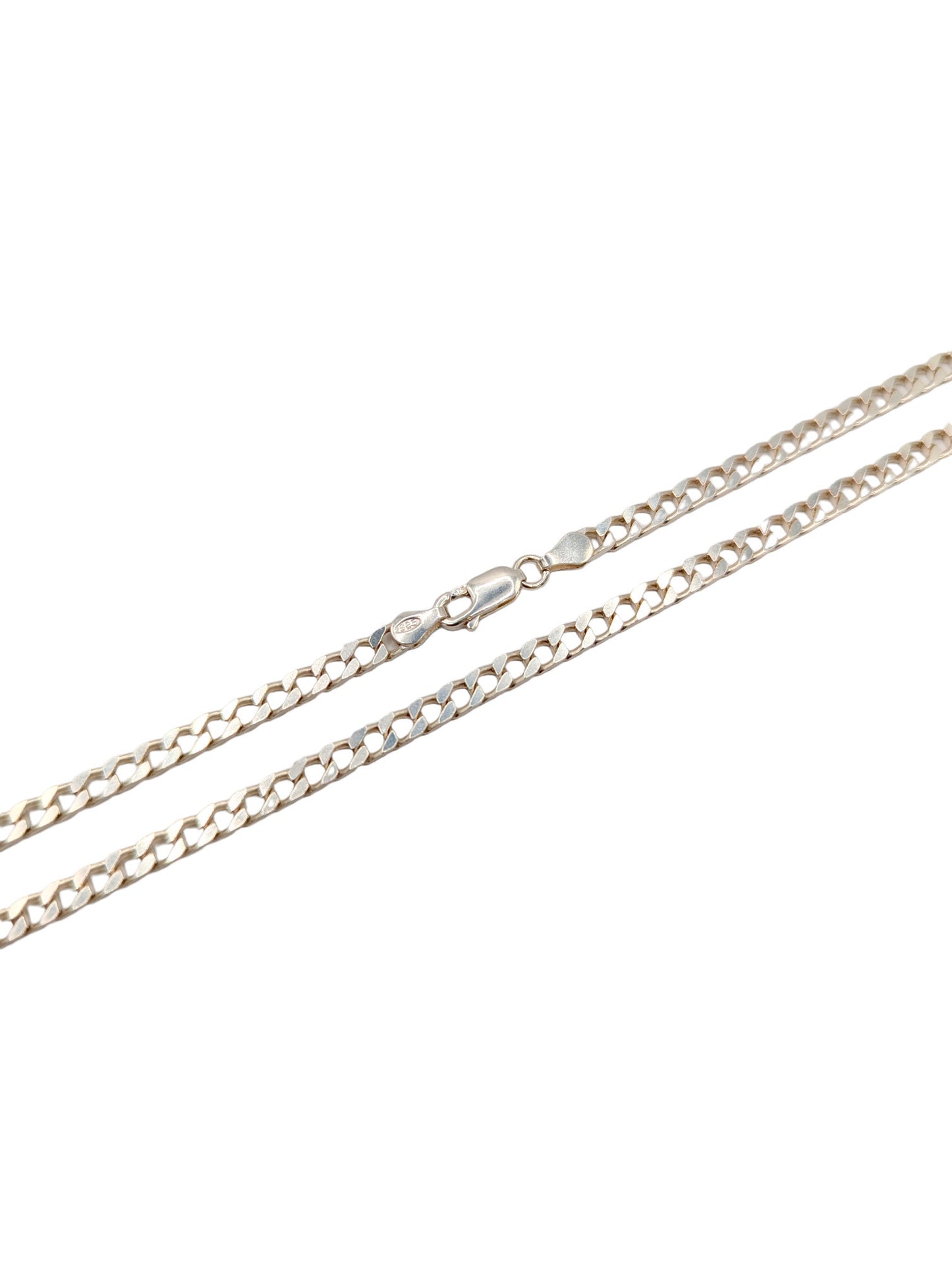 Italian Style Solid Silver Square Curb Chain