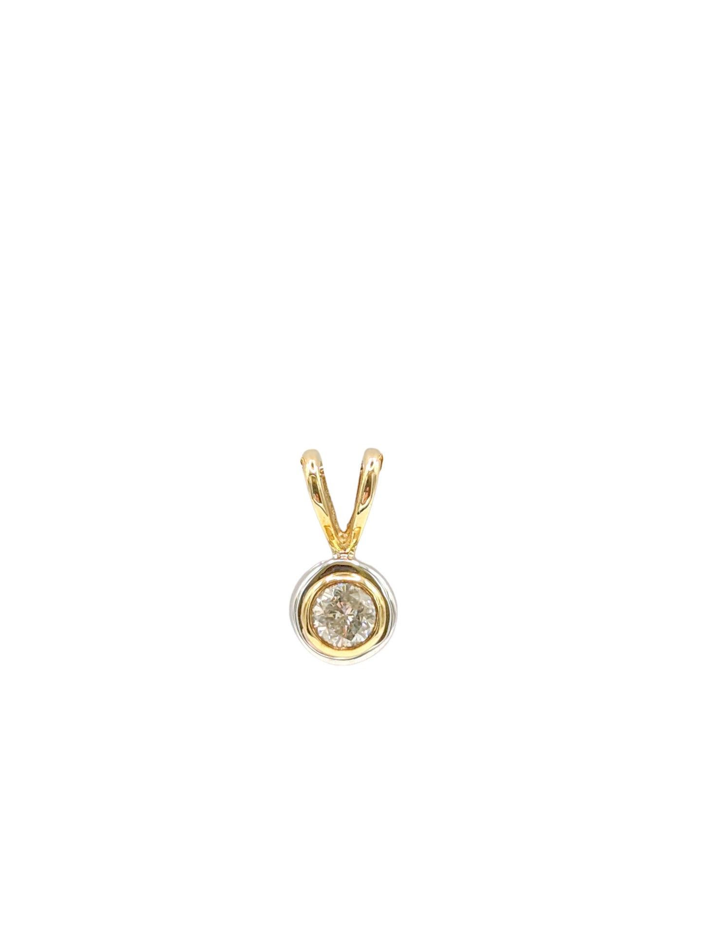 9 Carat White and Yellow Gold Pendant