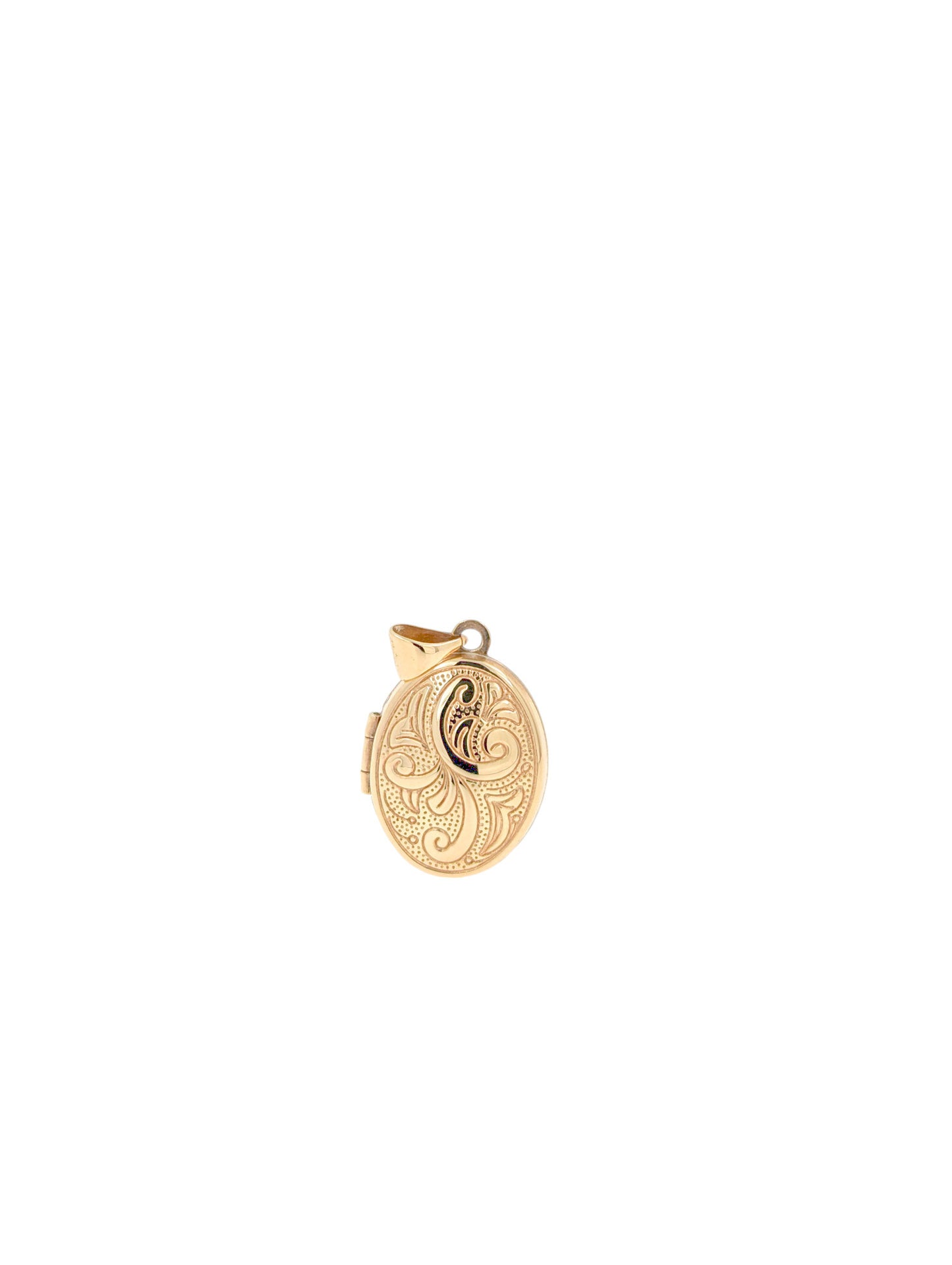 9ct Yellow Gold Fully Embossed Oval Locket