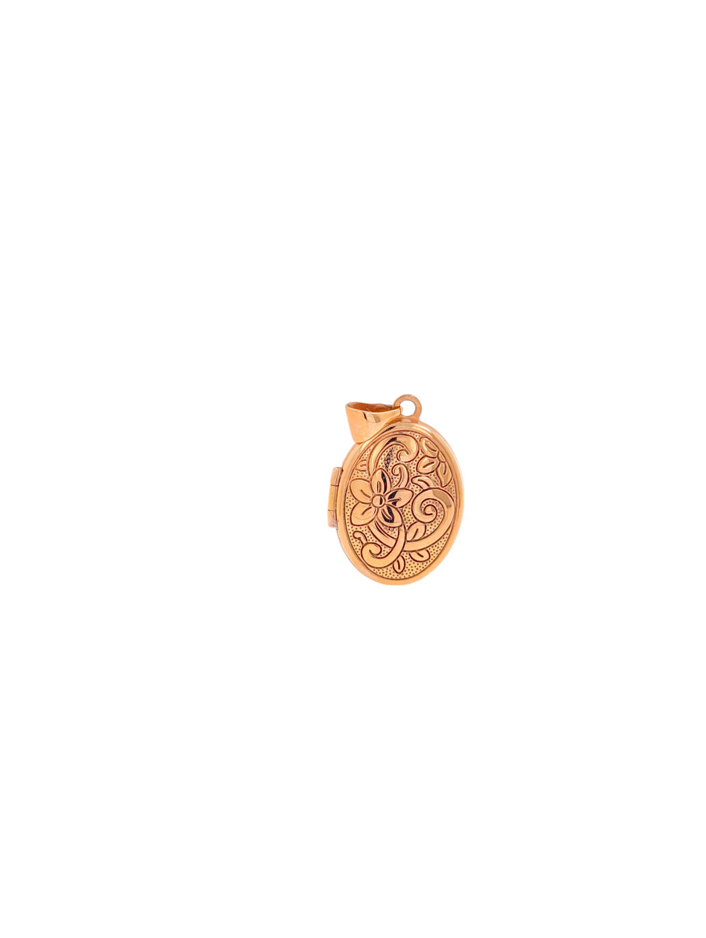 9ct Rose Gold Fully Embossed Oval Locket