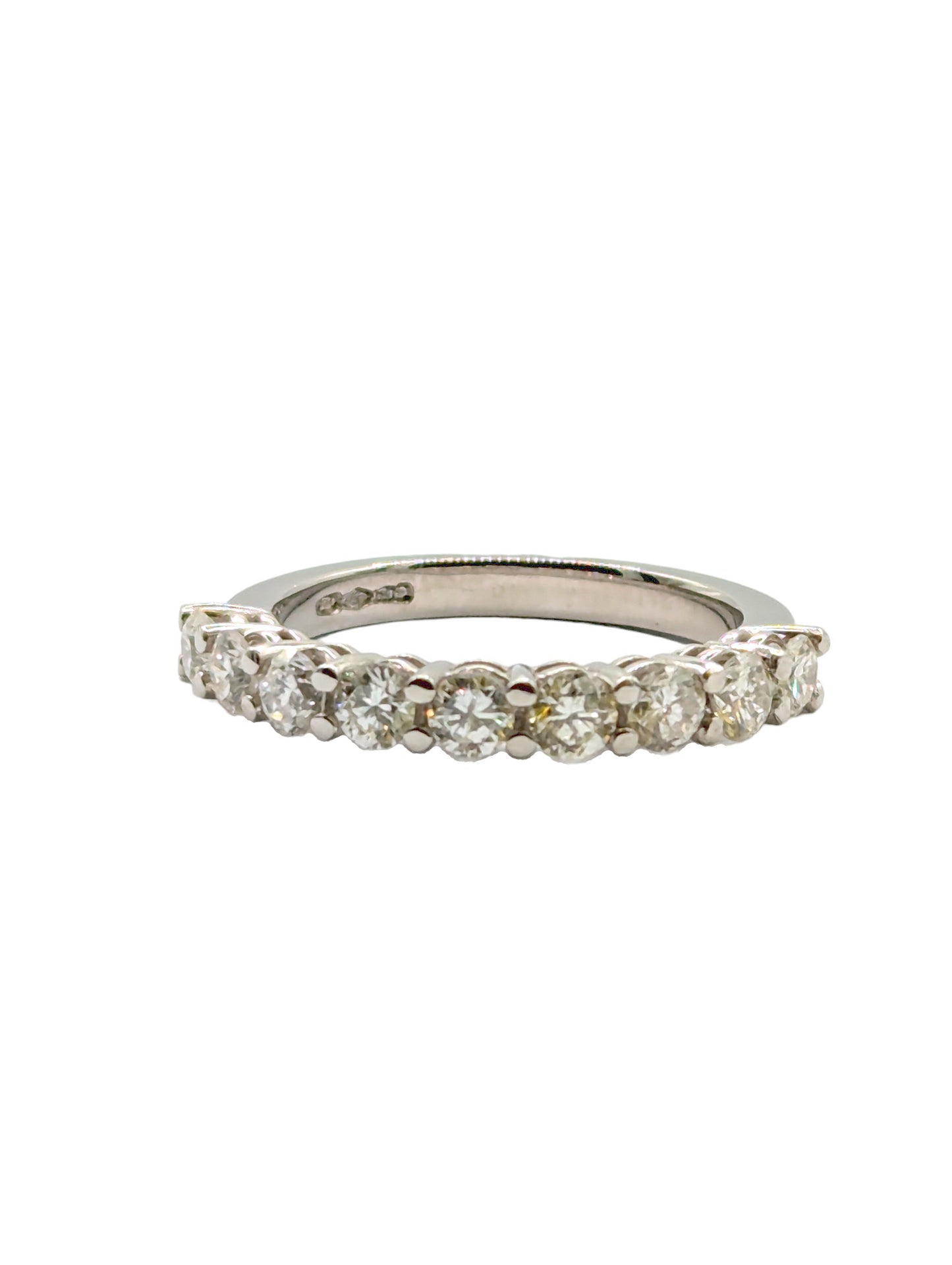 Platinum 9 Diamond 1/2 Eternity Ring