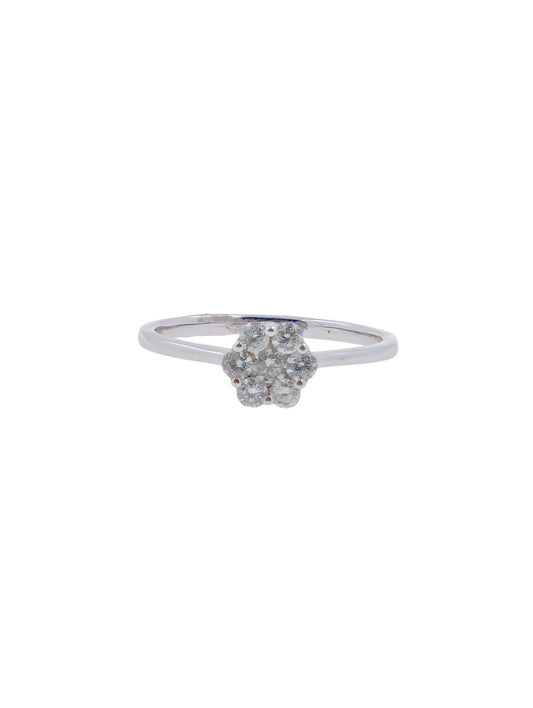 18ct White Gold Cluster Ring