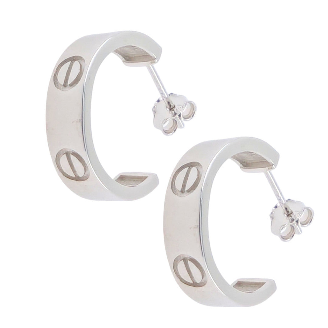 Silver Screw Effect Small Hoop Earrings