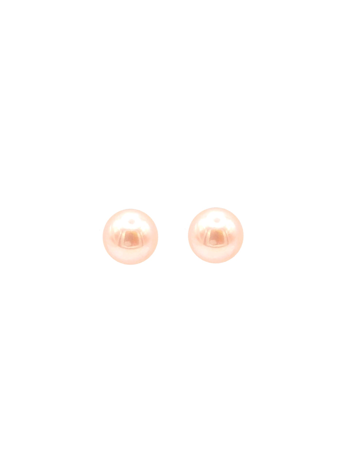 6mm Pink Cultured Pearl Stud Earrings