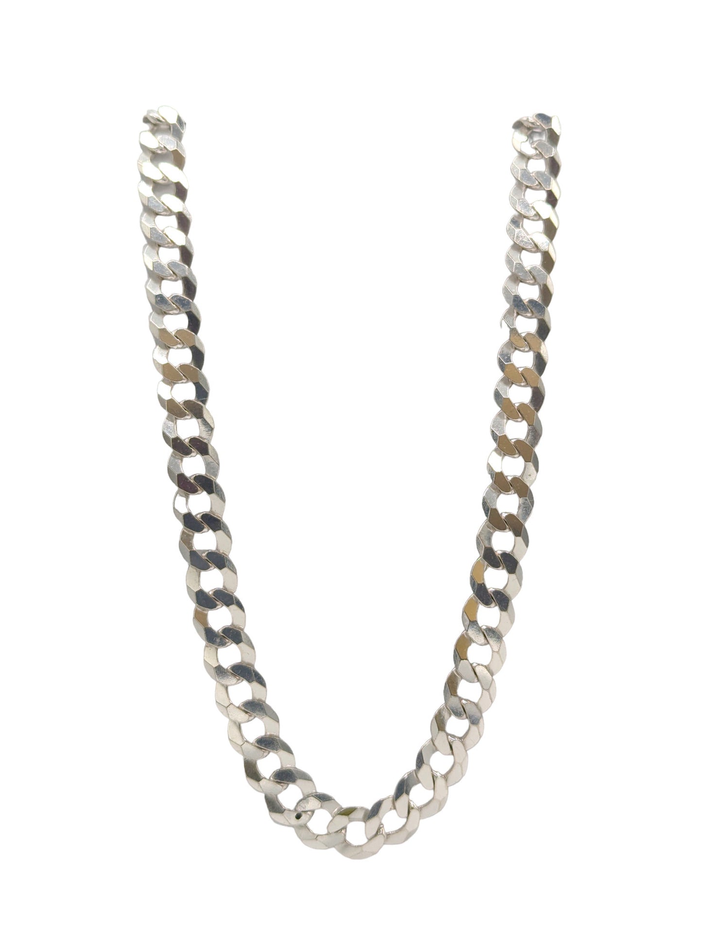 925 Sterling Silver 18" Gents Solid Curb Chain