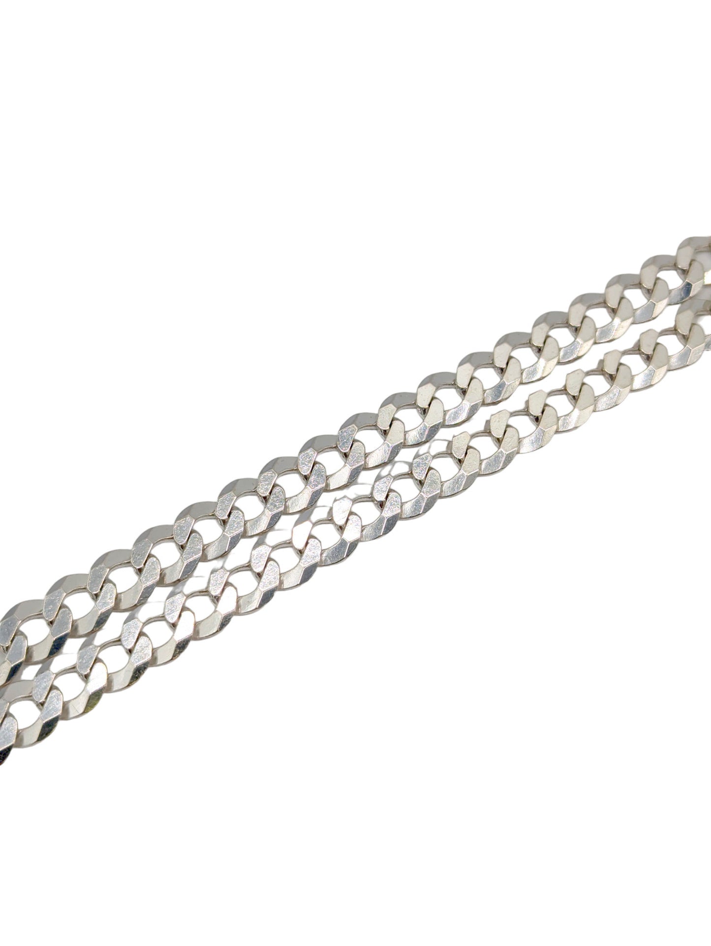 925 Sterling Silver 18" Gents Solid Curb Chain